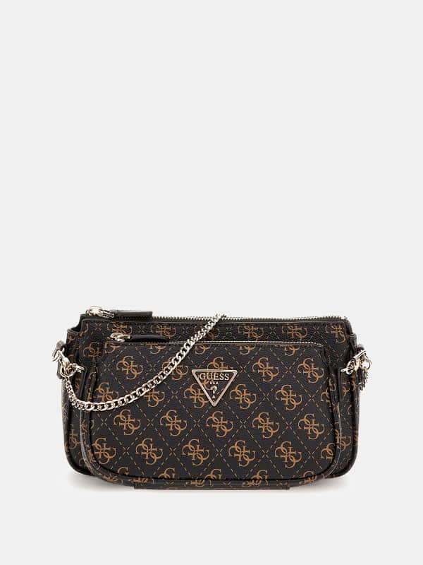 Batohy a tašky GUESS Noelle 4G Logo Mini Crossbody Hnedá | HWQL7879710, 0