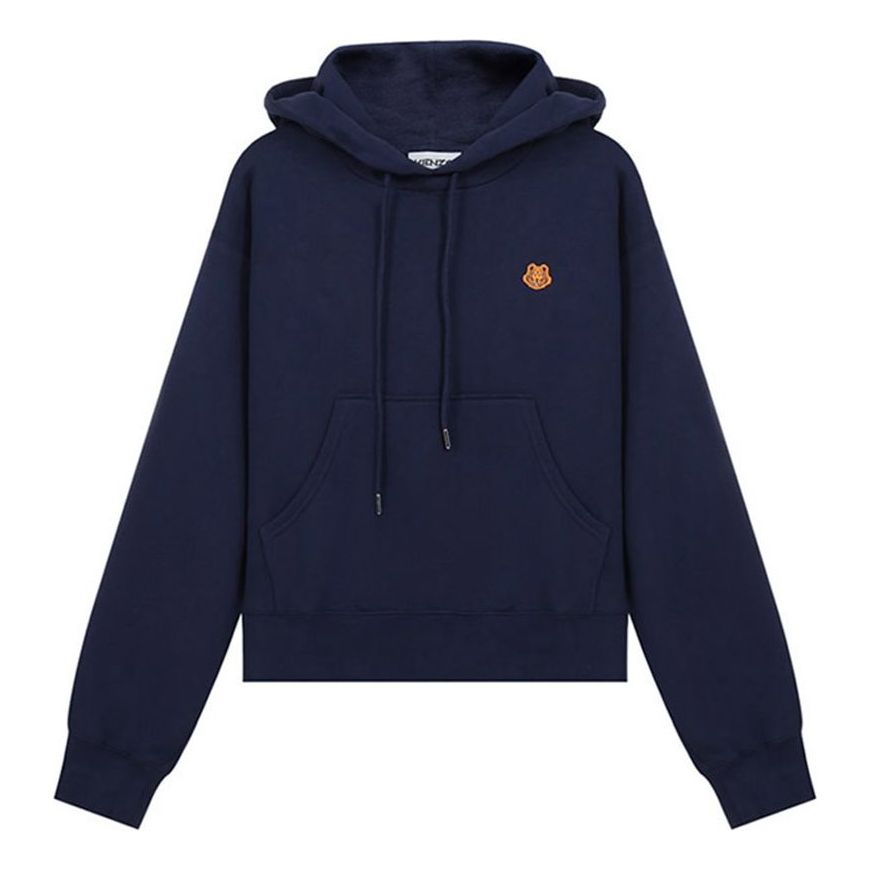 Mikina KENZO KENZO SS21 Small Tiger Head Embroidered Loose Hoodie Navy | FB52SW7774ML-76, 0