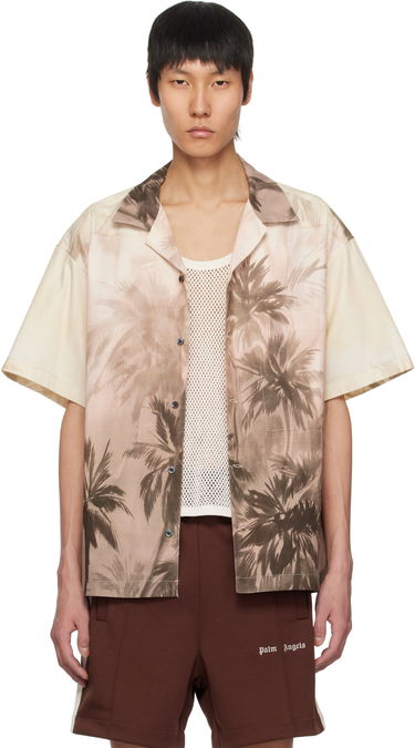Košeľa Palm Angels Palm Angels Sunset Palms Bowling Shirt Béžová | PMGG00AS25FAB0026110, 0