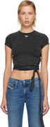 T-Bunny-Tail-R1 Cropped Wrap T-shirt