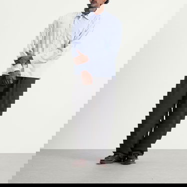 Košeľa Universal Works Office Stripe Square Pocket Shirt Size Small Modrá | P33066-BLU, 3