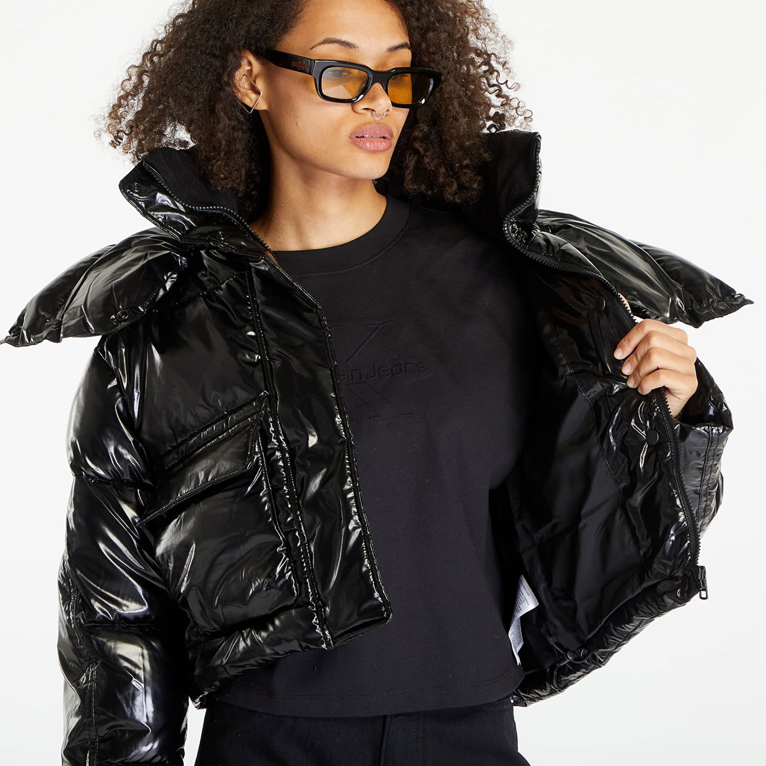 Prešívaná bunda CALVIN KLEIN High Shine Puffer Jacket Čierna | J20J221884 BEH, 1
