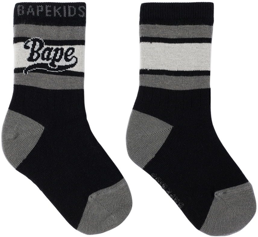 Ponožky BAPE A Bathing Ape Kids 'Bape Line' Socks Čierna | 001SOI803001K, 0