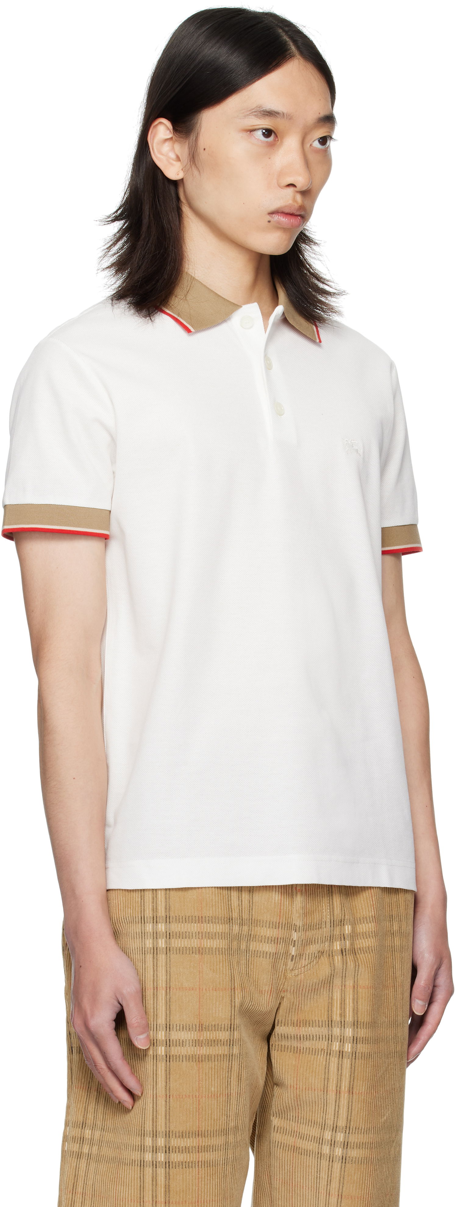 Polo tričko Burberry Burberry Logo Collar Polo Biela | 8110096, 1