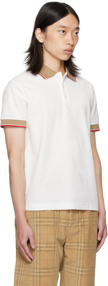 Polo tričko Burberry Burberry Logo Collar Polo Biela | 8110096, 1