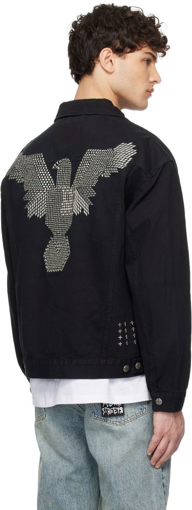 Bunda Ksubi Oh G Replica Eagle Denim Jacket Čierna | MPS25JK004, 2