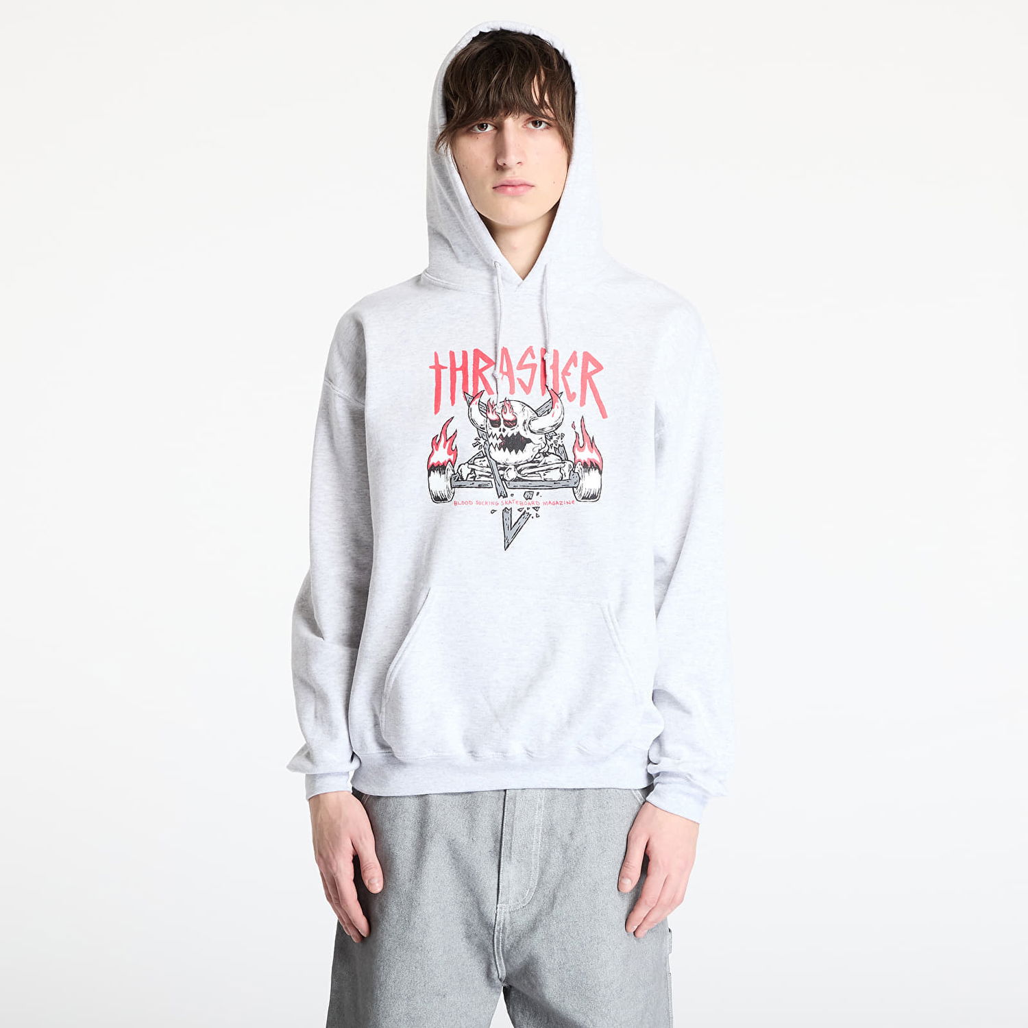 Mikina Thrasher Thrasher x Toy Machine Monster Gram Hoodie Šedá | 145597GR, 0