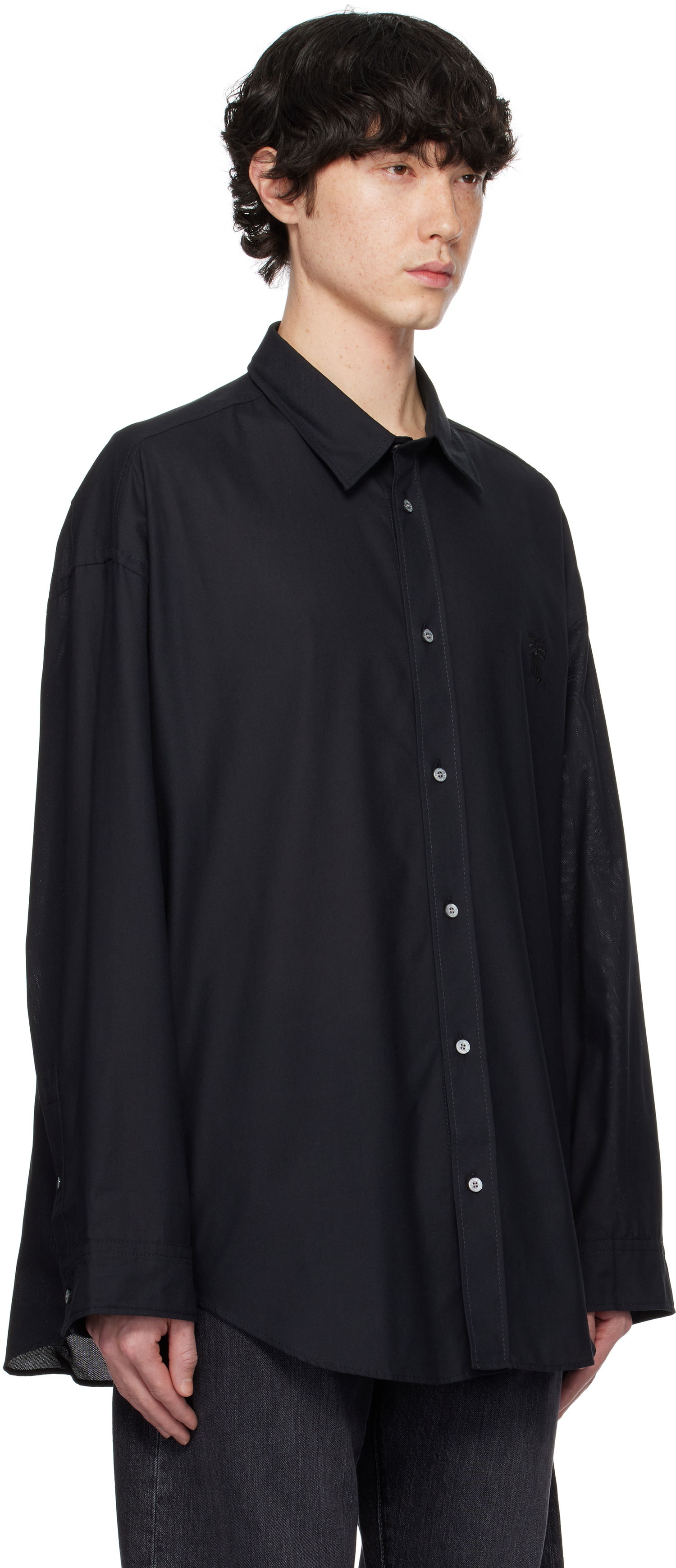 Košeľa Acne Studios Acne Studios Button-Up Shirt Čierna | BB0599-, 1