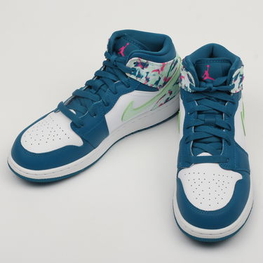 Tenisky a topánky Jordan Air Jordan 1 Mid ''Paint Stroke'' GS Tyrkysová | 555112-300, 2
