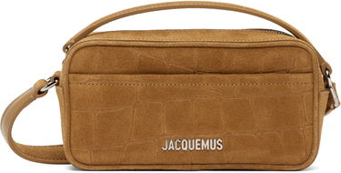 Taška cez rameno Jacquemus Jacquemus 'The Baneto' Suede Crossbody Bag Hnedá | 25E255BA425-3243, 0