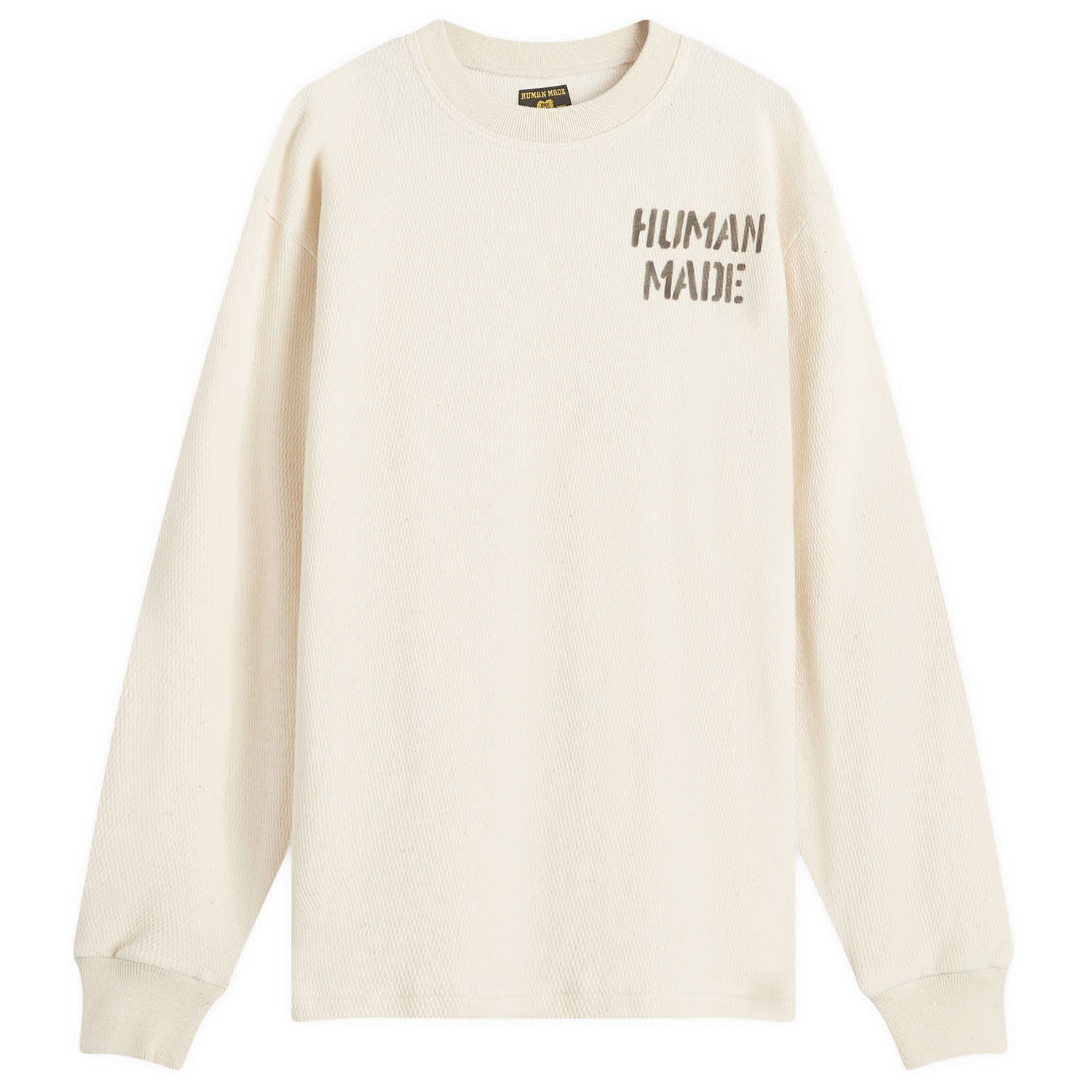 Sveter Human Made Thermal Long Sleeve T-Shirt Size Large Béžová | HM28CS006-WH, 1
