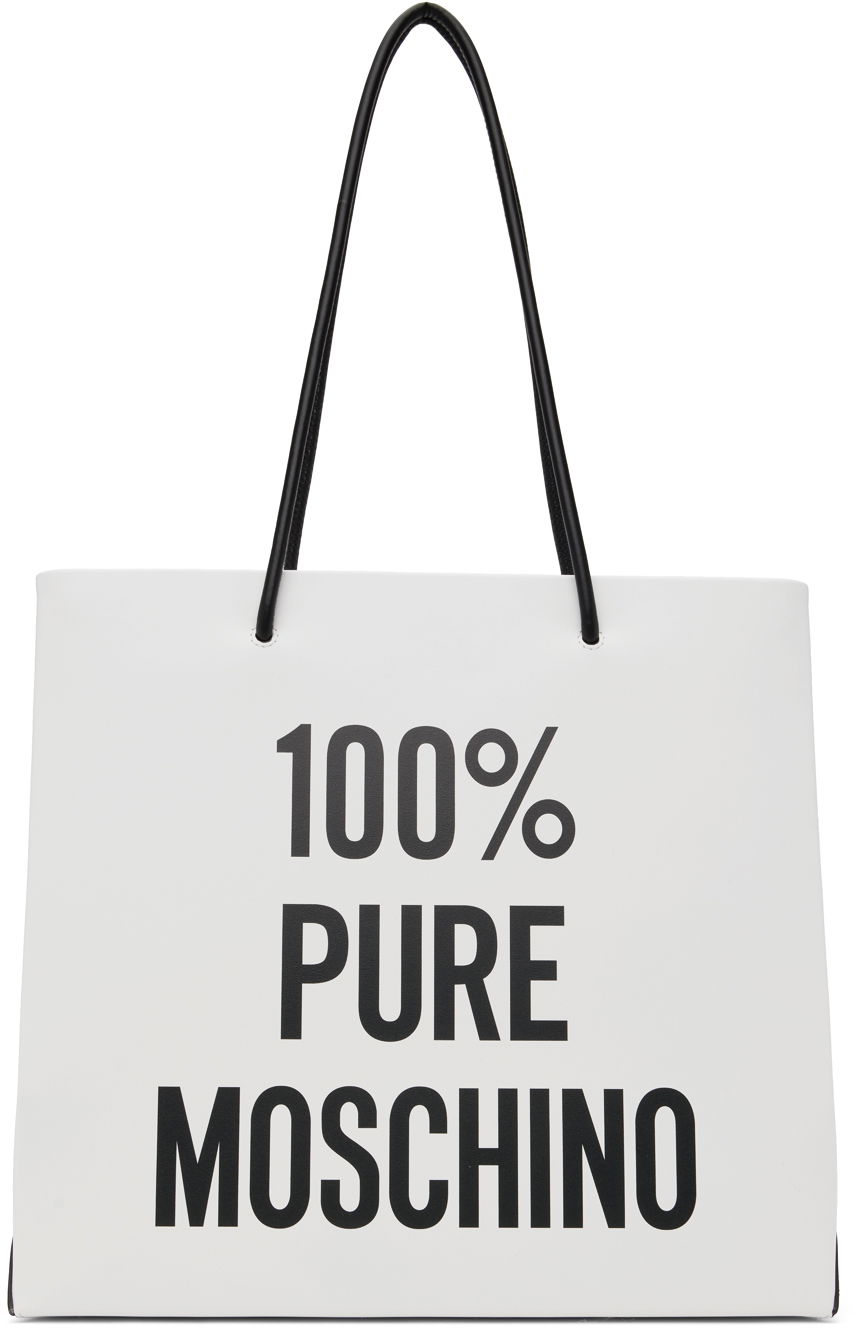 Tote bag Moschino '100% PURE' Graphic Print Tote Bag Biela | 7447 8001 A2001, 0