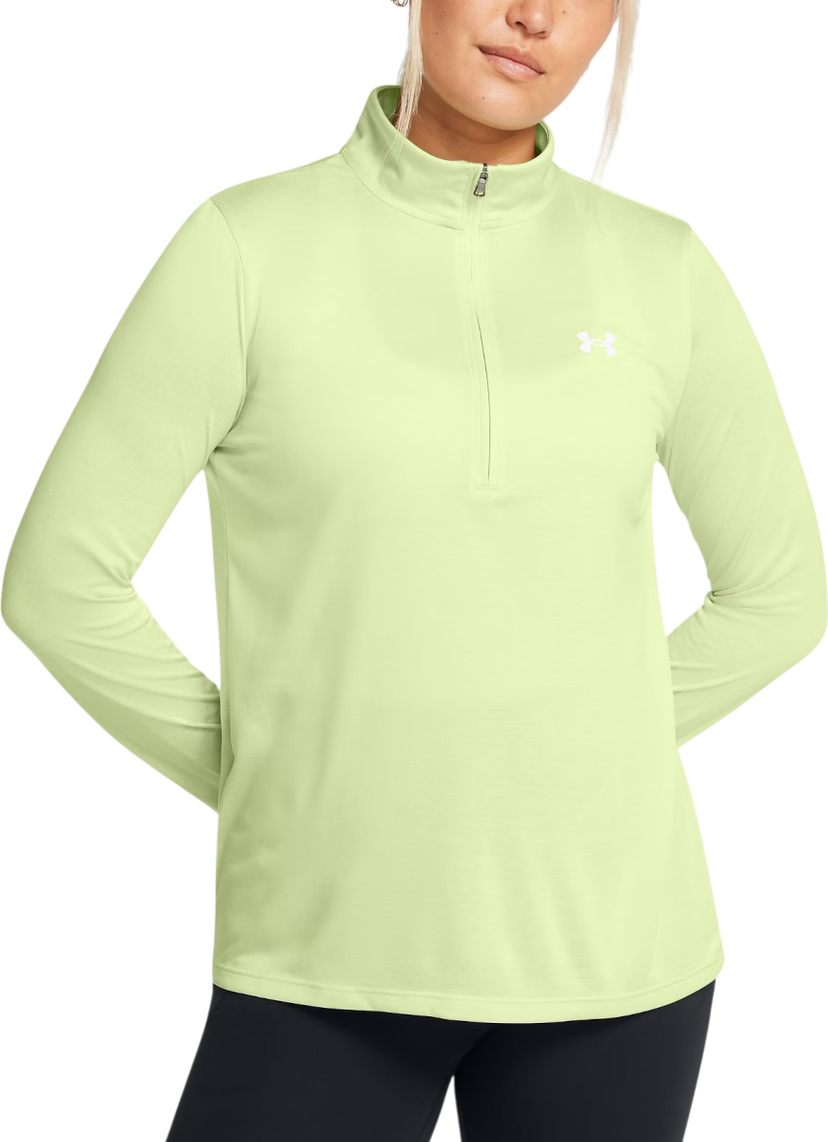 Tričko Under Armour Long Sleeve Half-Zip Top Tech Twist Zelené | 1384225-383