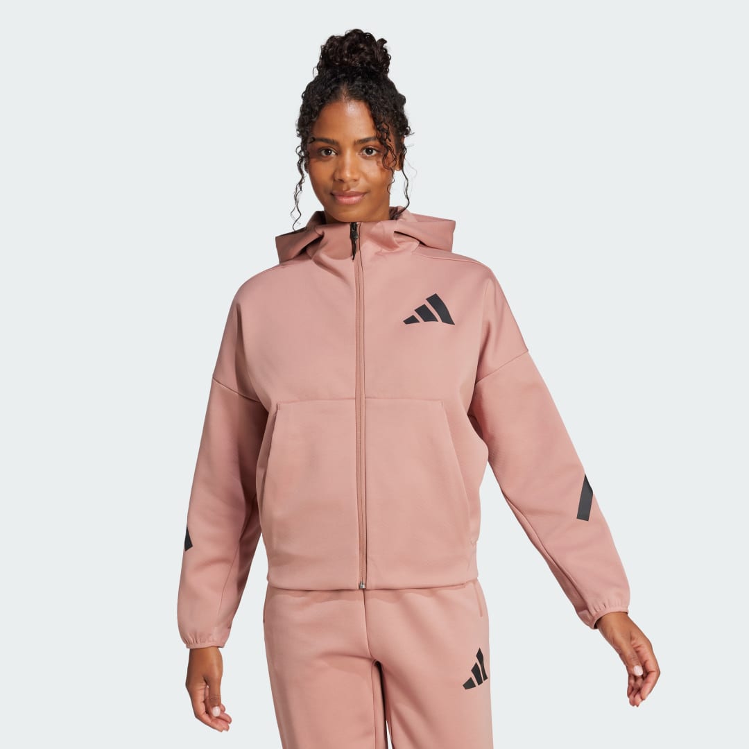 Mikina adidas Performance Z.N.E. Full-Zip Athletics Hoodie Ružová | JC5394, 0