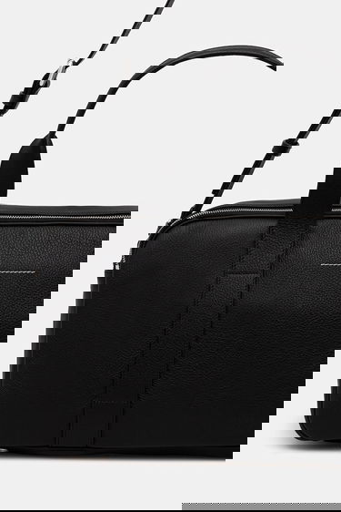 Cestovná taška Maison Margiela MM6 Maison Margiela Leather Duffel Bag Čierna | SB6WI0006.P8326.T8013, 2