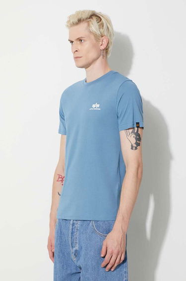 Tričko Alpha Industries Alpha Industries Basic Small Logo T-Shirt Modrá | 188505.538, 3