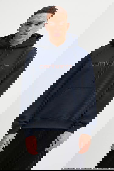 Mikina Carhartt WIP WIP Hooded Sweatshirt with Embroidered Logo Navy | I030547.38CXX, 0