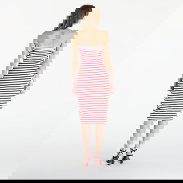 Šaty Tommy Hilfiger Tommy Jeans Logo Tape Stripe Knee Lenght Tube Dress Červená | DW0DW17922 XNL, 3