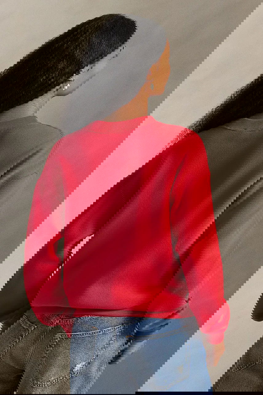 Mikina Polo by Ralph Lauren Plain Crew Neck Sweatshirt Červená | 211971697, 1