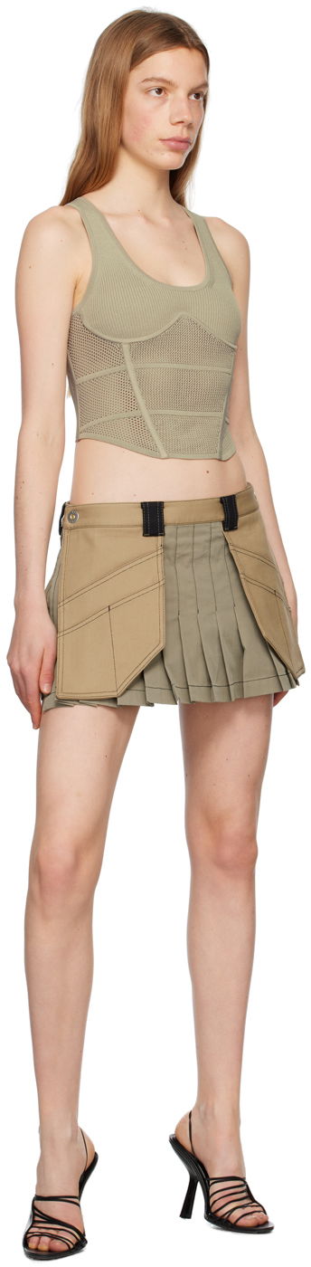 Tielko Dion Lee Sport Corset Tank Top Zelené | A7720P23, 3