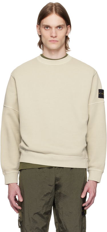 Sveter Stone Island Stone Island Diagonal Fleece Old Effect Sweatshirt Béžová | K1S15 6100032 S0045, 0