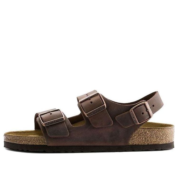 Tenisky a topánky Birkenstock Birkenstock Milano Oiled Leather Sandals Hnedá | 0034871