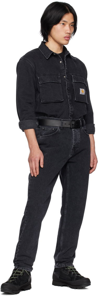 Opasok Carhartt WIP Script Leather Belt Čierna | I030992, 2