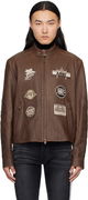 AMIRI Patch Racer Leather Jacket