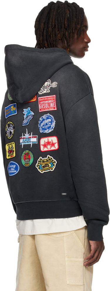 Mikina AMIRI AMIRI Station Patch Oversized Hoodie Čierna | AMJYHD1119, 2