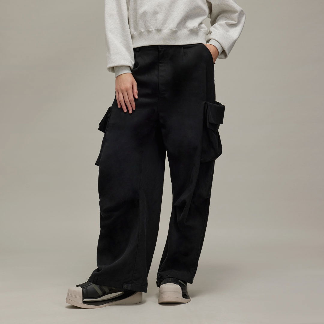 Washed Twill Cargo Pants