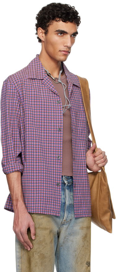 Košeľa OUR LEGACY Our Legacy Heusen Plaid Shirt Fialová | M2252HV, 1