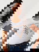 Guess Animalier Triangle Logo Tee