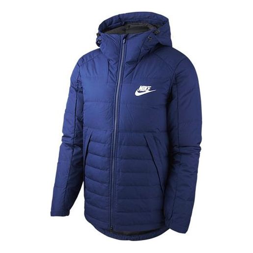 Prešívaná bunda Nike Hooded Down Jacket Modrá | AJ7947-429