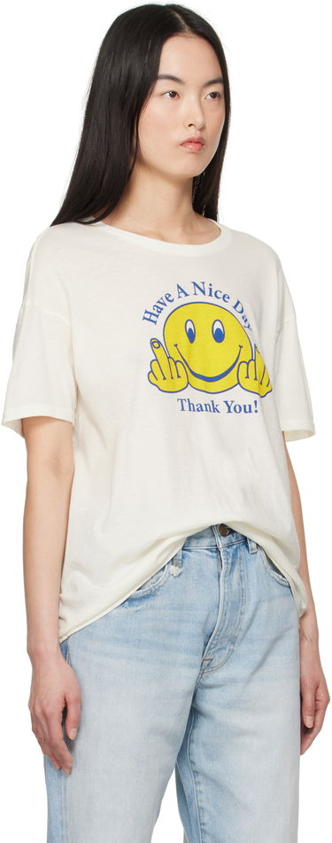 Tričko R13 R13 'Have A Nice Day' Relaxed T-Shirt Biela | R13WK141-K120B, 1