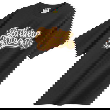 Tričko BAPE Bathing Ape Script Logo T-Shirt, Size Large Čierna | 001TEL301055M-BBN, 0