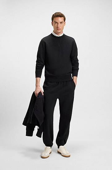 Sveter BOSS BECKHAM x BOSS Cotton Terry Sweatshirt Čierna | 50549248, 1