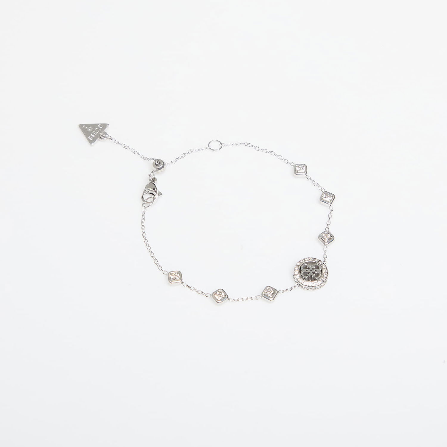 Náramok GUESS 4G Crush Crystal-Set Bracelet Metalická | JUBB04156JWRH-SILVER, 1