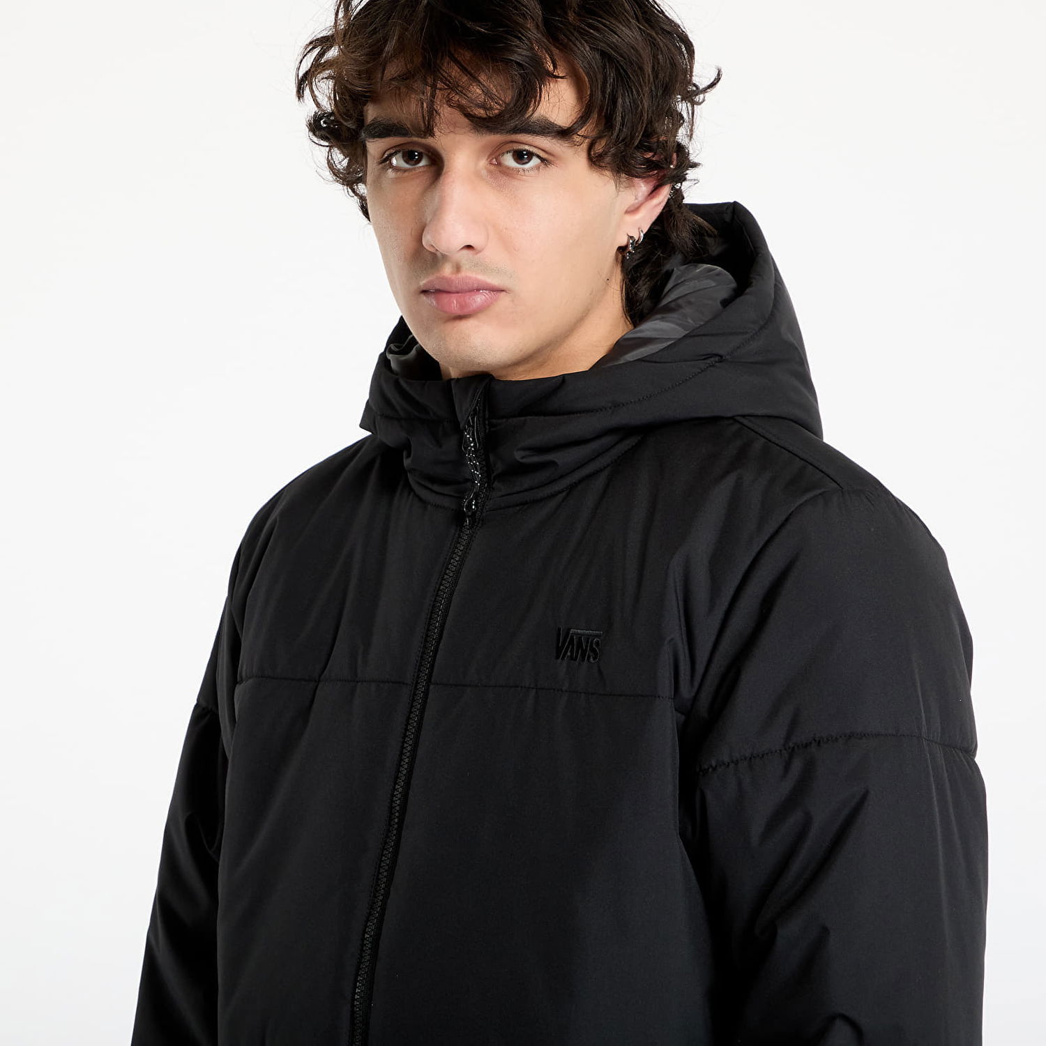 Prešívaná bunda Vans Mte Norris Hooded Puffer Jacket Čierna | VN000HN6BLK, 1