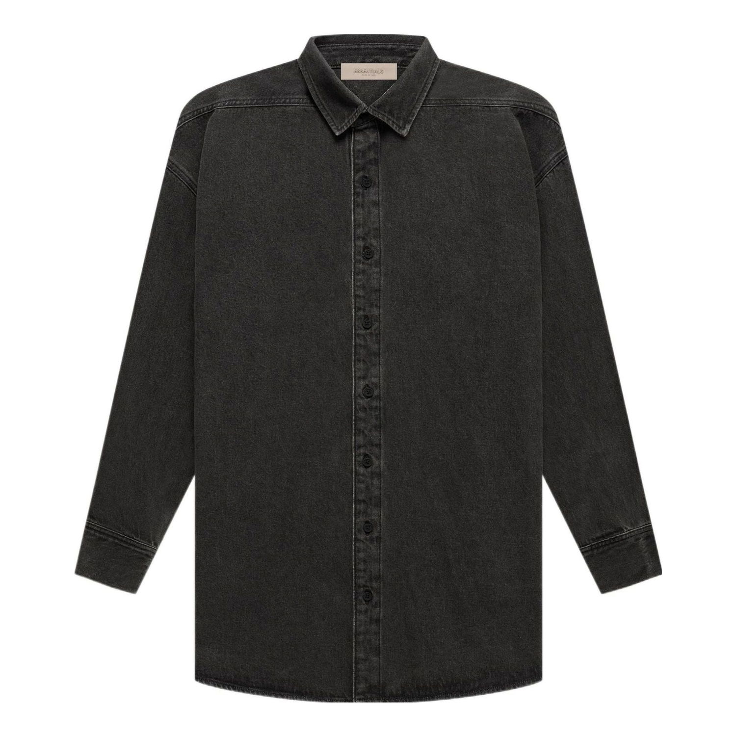 Košeľa Fear of God Essentials Long Sleeve Denim Shirt Čierna | FOG-SS22-460, 0