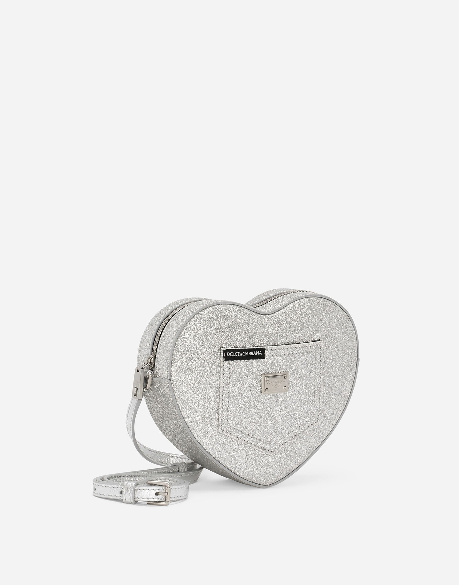Taška cez rameno Dolce & Gabbana Dolce & Gabbana Dg Girlie Heart Glittery Fabric Bag Metalická | EB0248AA74580998, 1