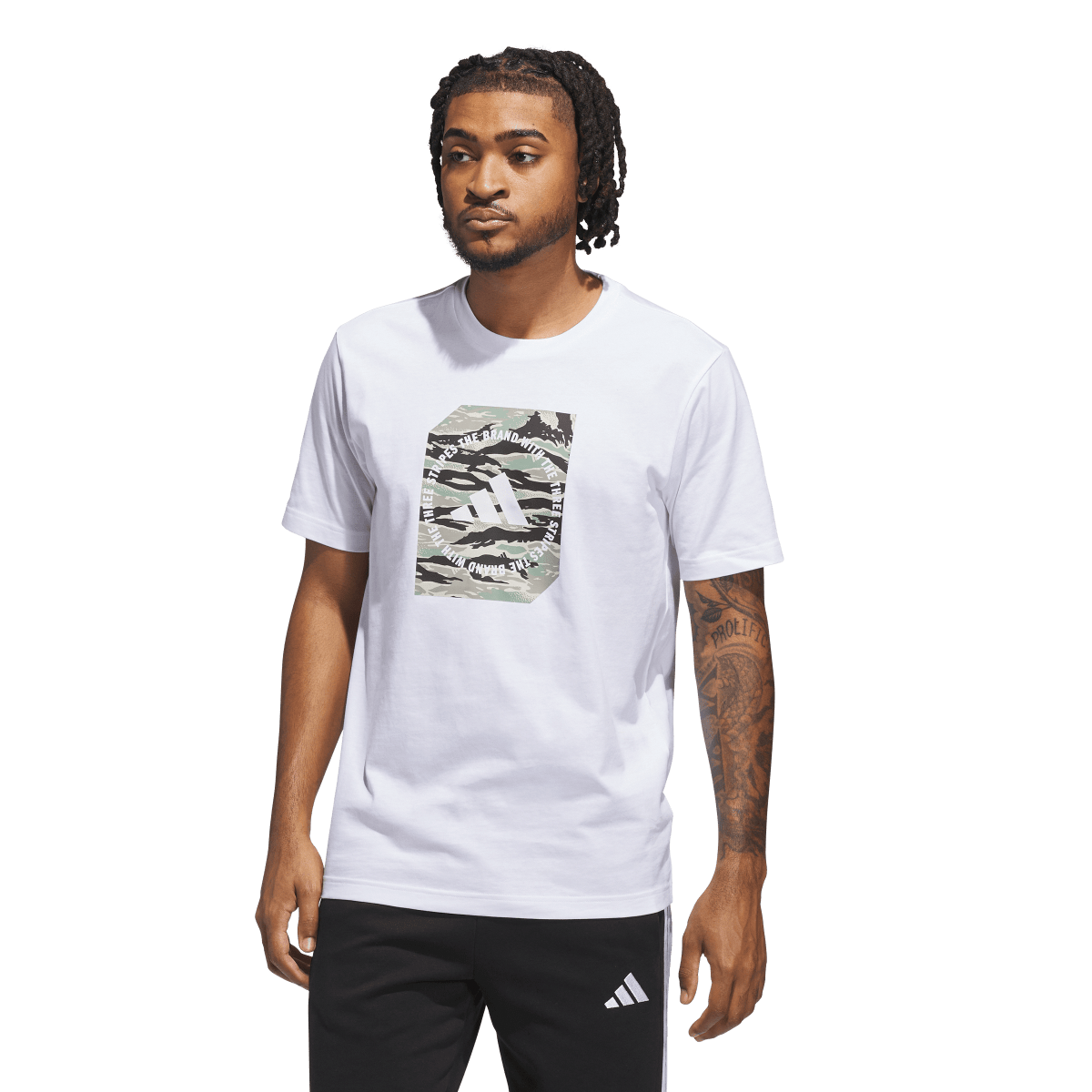 Tričko adidas Originals Camo Box Graphic Tee Biela | JM0387, 0