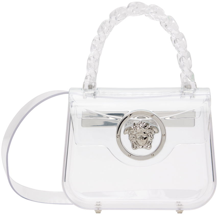 Kabelka Versace Transparent 'La Medusa' Mini Bag Biela | 1003016_1A10580, 0