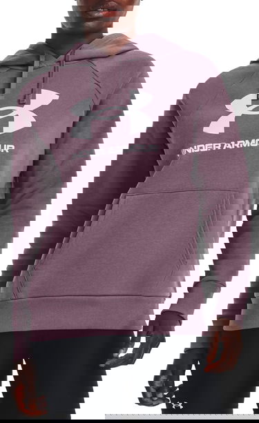 Mikina Under Armour Rival Fleece Big Logo Hoodie Fialová | 1379501-500, 0