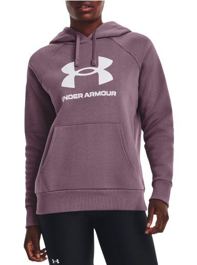 Mikina Under Armour Rival Fleece Big Logo Hoodie Fialová | 1379501-500