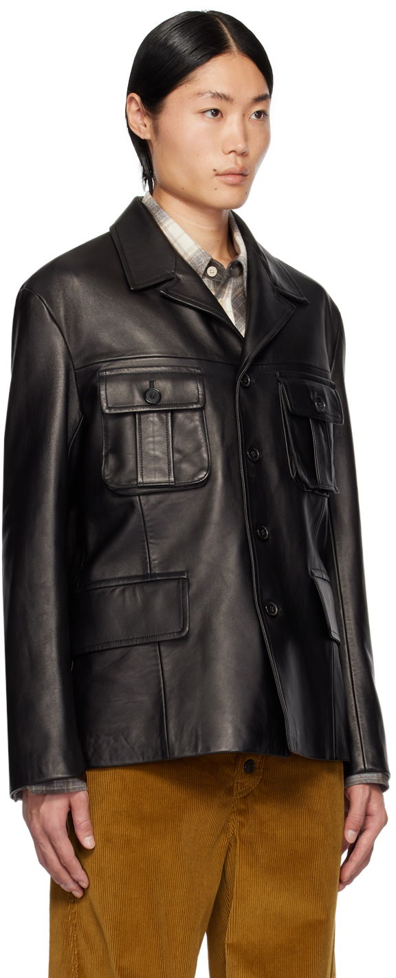 Bunda Paul Smith Paul Smith Commission Edition Leather Jacket Čierna | M1R-462Y-L02186-79, 1