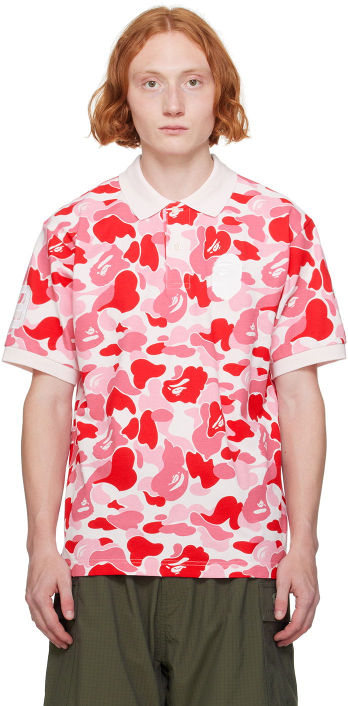 Polo tričko BAPE Polo With Print Ružová | 001POK301002M, 0