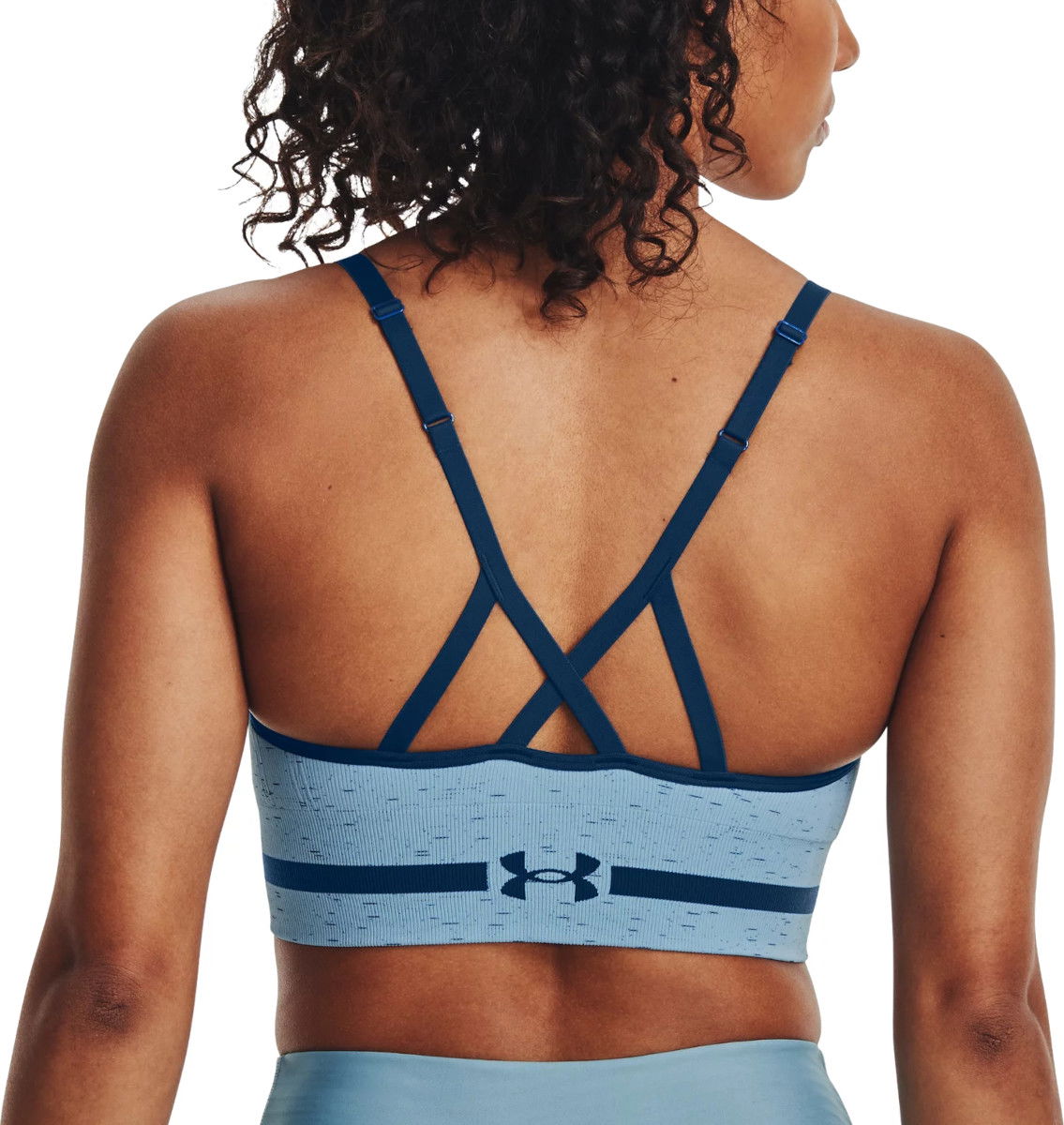 Podprsenka Under Armour UA Seamless Low Long Htr Bra Modrá | 1357232-490, 1