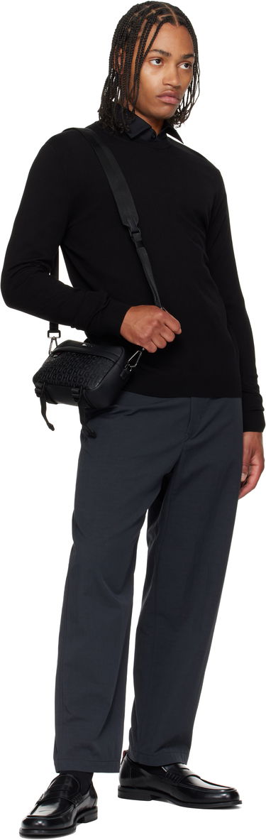 Taška cez rameno BOSS Embossed-Logo Crossbody Bag Čierna | 50547406, 3