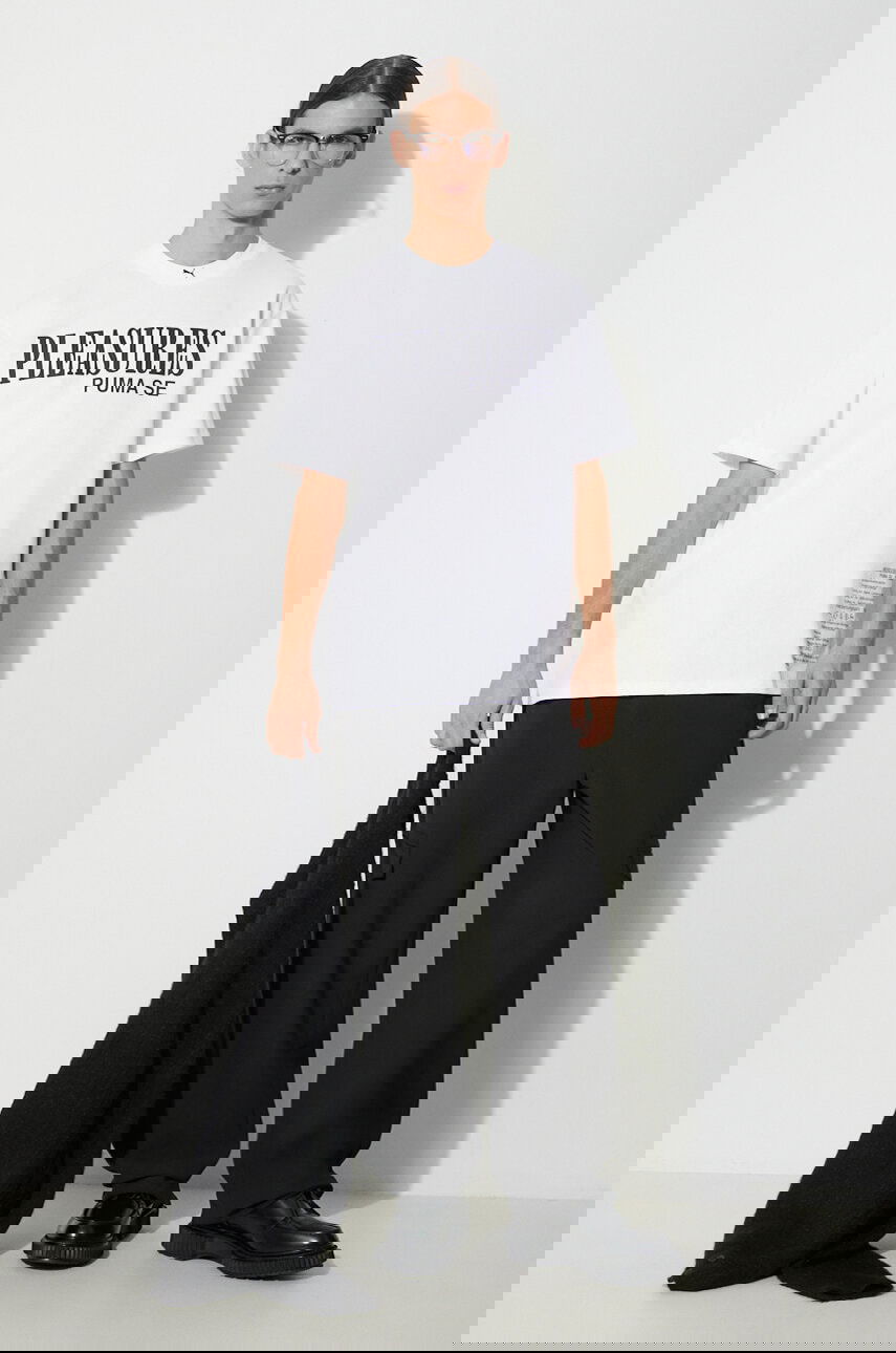 Tričko Puma PUMA x PLEASURES Typo Tee Biela | 620878, 0