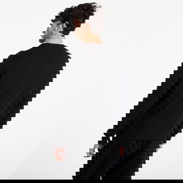 Tričko GAP Long Sleeve Waffle Mini Logo Crew Tee Čierna | 795644-02, 2